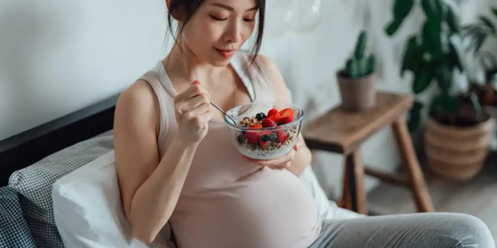 تصویر نکات تغذیه در هفته آخر بارداری